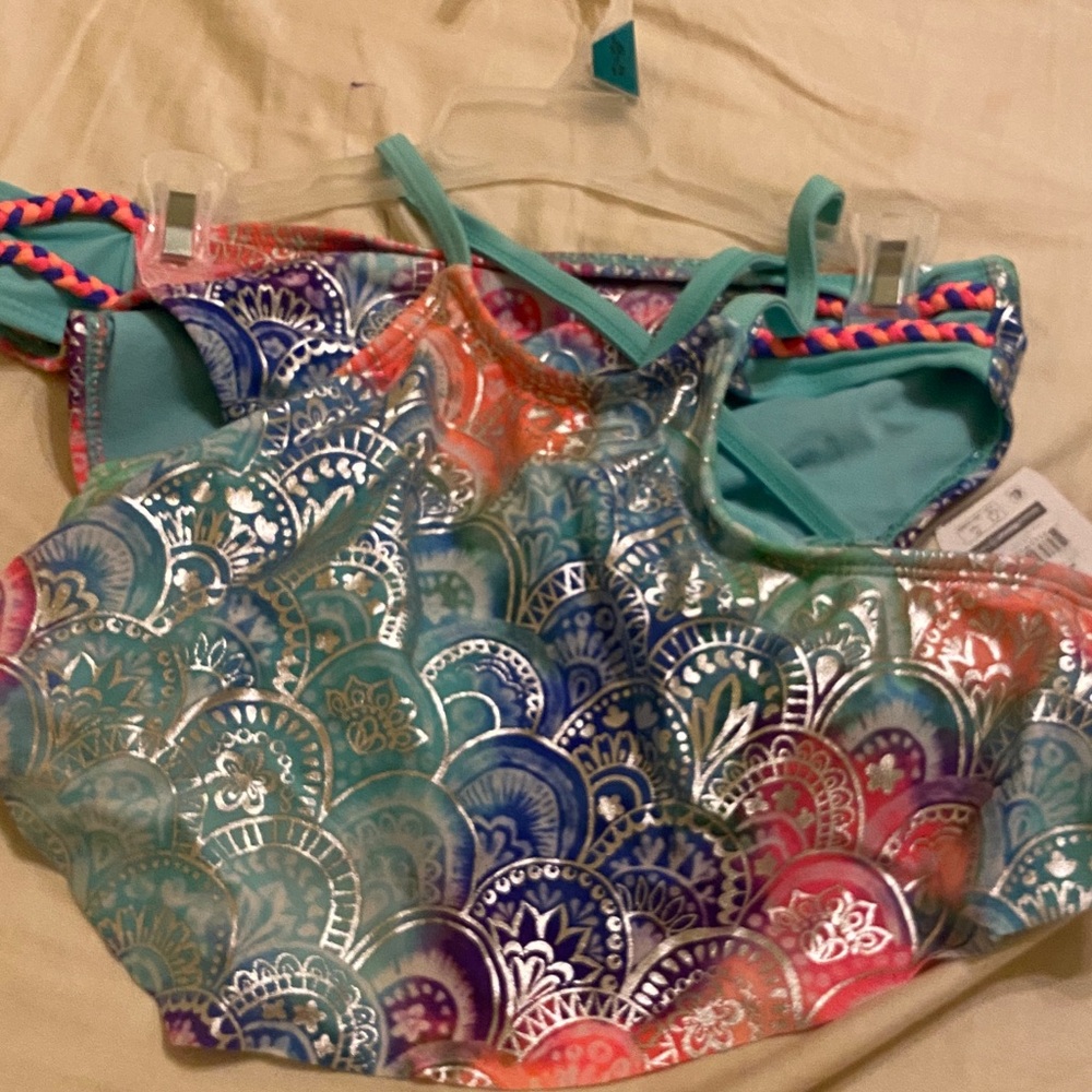 Wonder Nation Multicolor Kids Swim Bikini